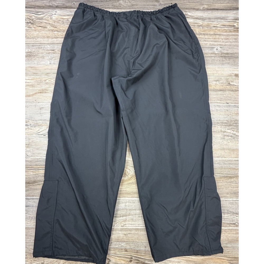Footjoy Dryjoys Rain Pants Mens XXL Black Pull On Golf Windbreaker HEMMED 28.5"